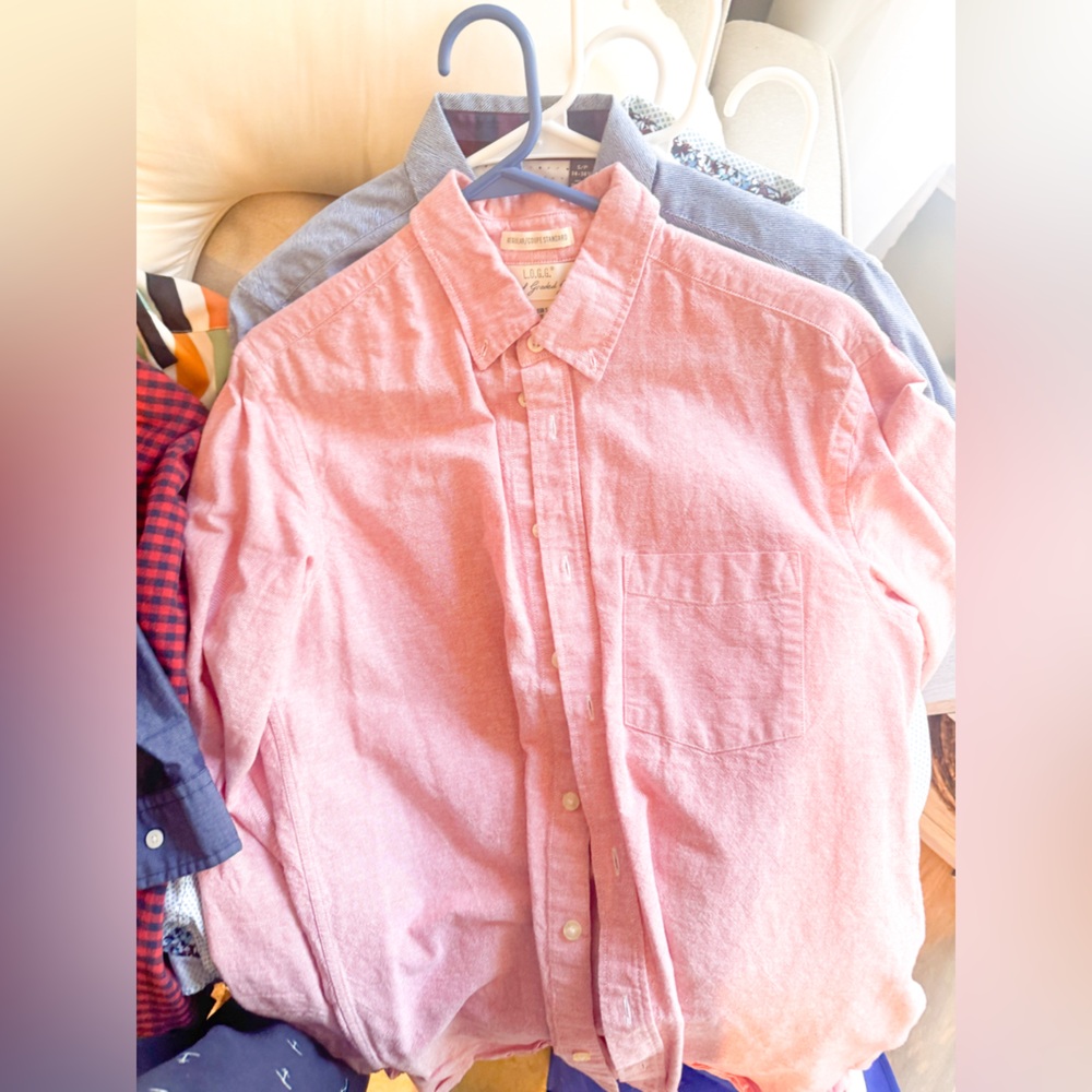 H&M Pink Casual Button Down Shirt